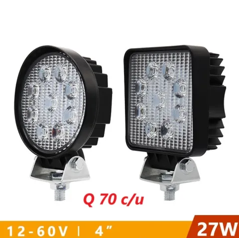 HALOGENO 4" 27W 9LED REDONDO