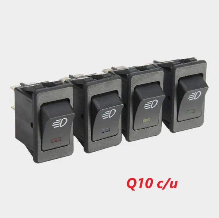 BOTON CUADRADO CON LUZ 35A 12V