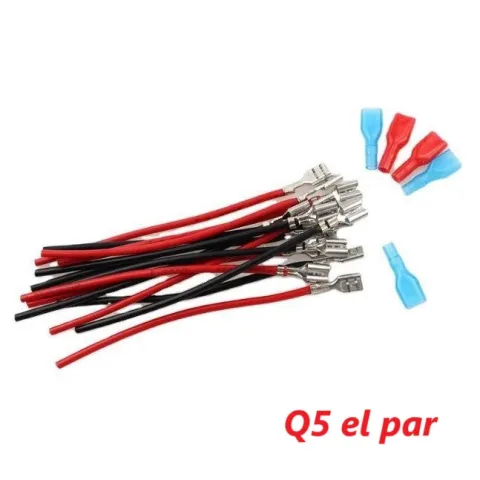 CABLE CON TERMINALES 0.75M 6.3MM PAR