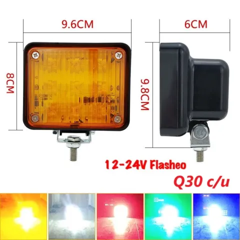 LUZ FLASHEO 9LED CUADRADO 96*80*60MM