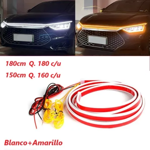 TIRA LED PARA CAPOT 150CM BLANCO+AMARILLO