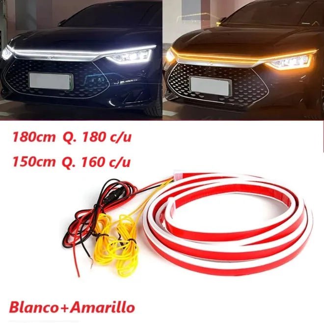 TIRA LED PARA CAPOT 150CM BLANCO+AMARILLO